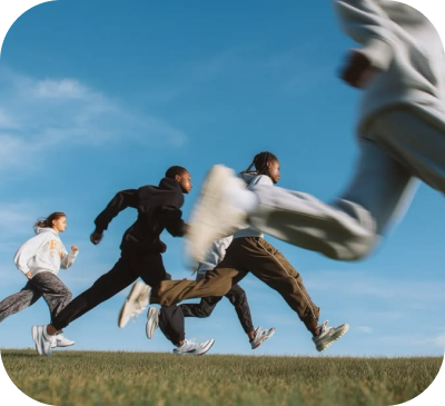 Corredores em uma prova de corrida